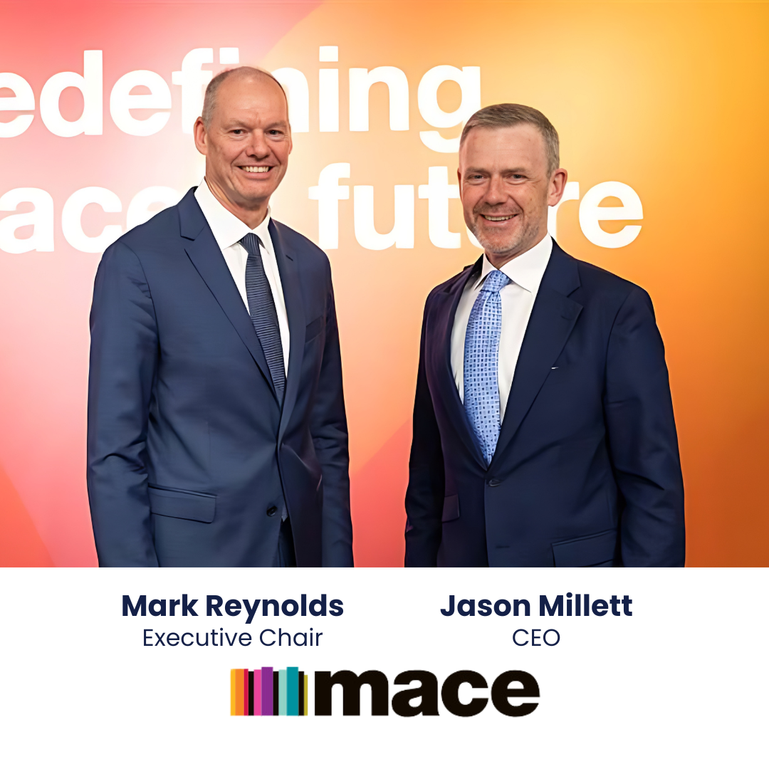 Jason Millet, the new appointed CEO at Mace, stood next to Mark Reynolds