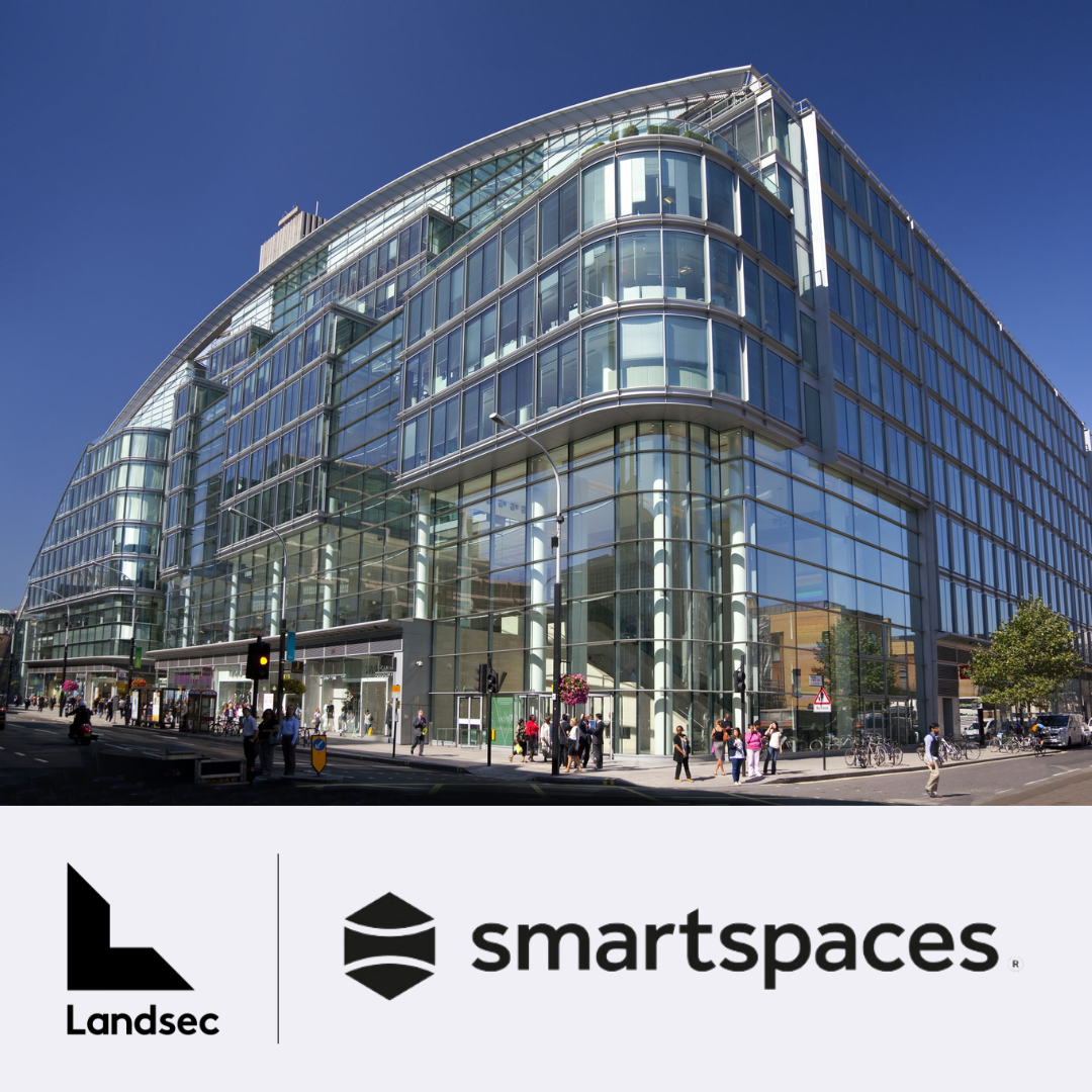 Landsec real estate in London with the Landsec and Smart Spaces logos overlaid, following the Landsec Experience app launch