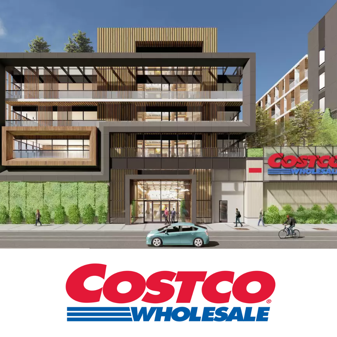 Costco affordable housing with the Costco logo overlaid