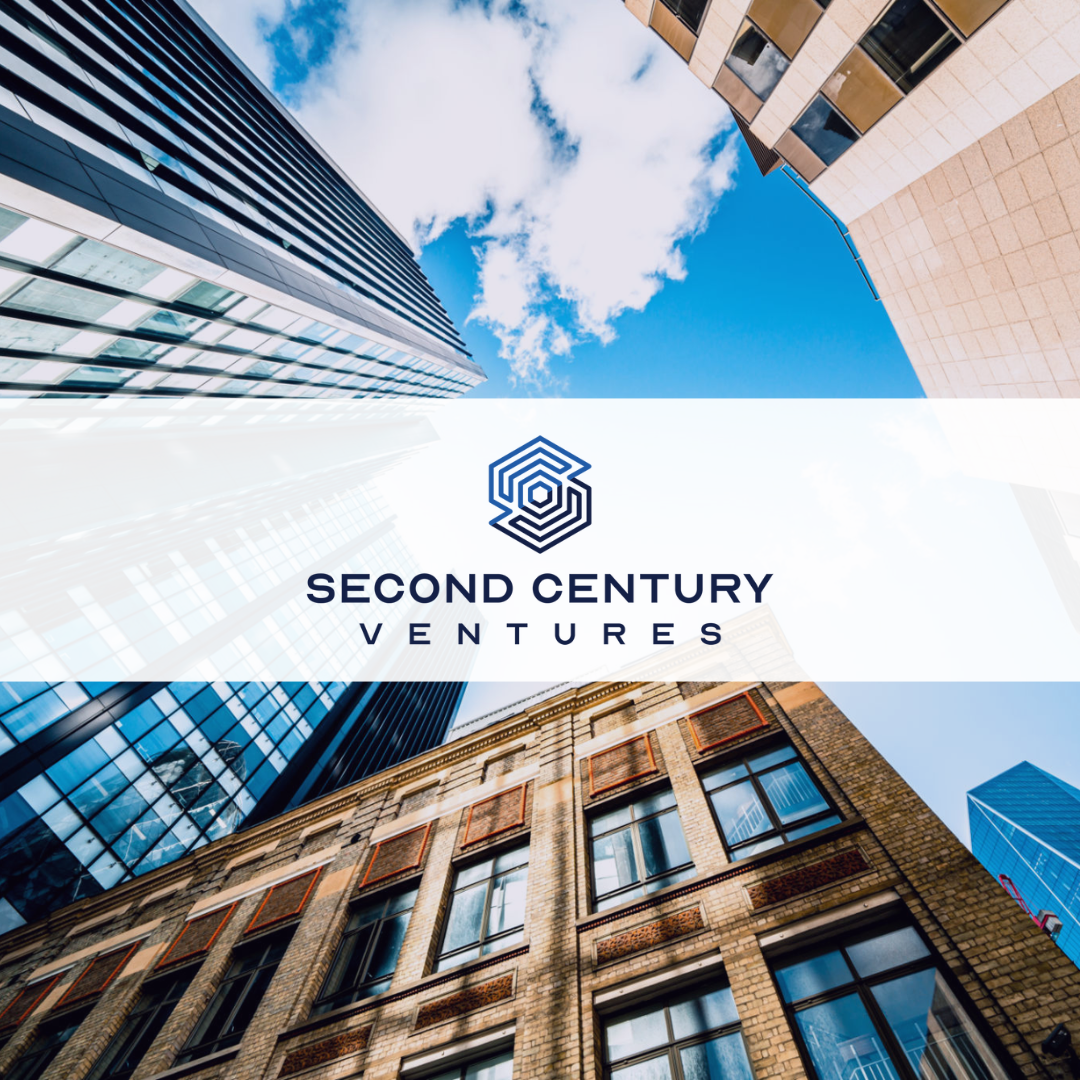 Real estate with the Second Century Ventures logo overlaid, following their announcement