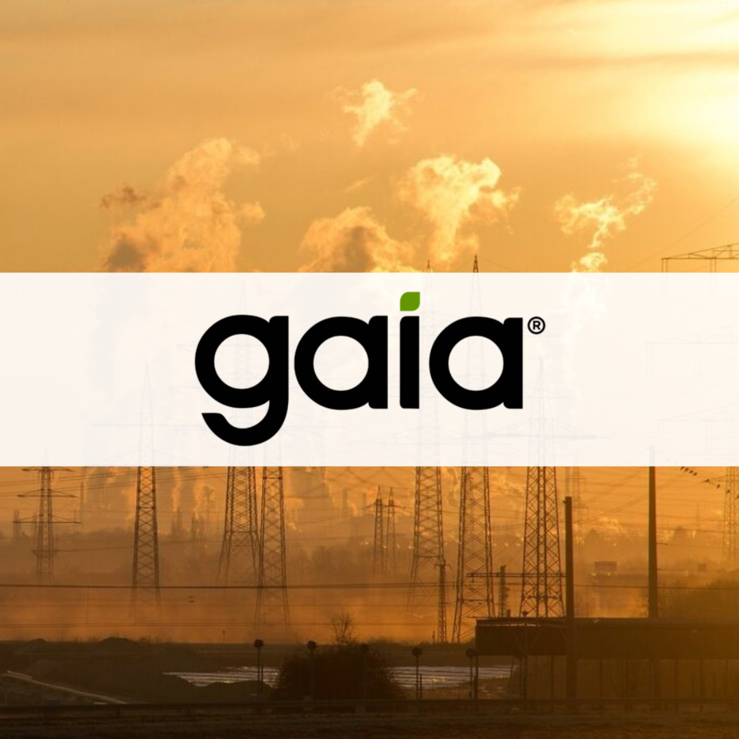 Pollutant real estate, with the Gaia logo overlaid