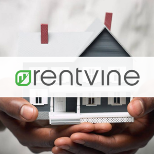 Property in a pair of hands, with the Rentvine logo overlaid, following their M raise