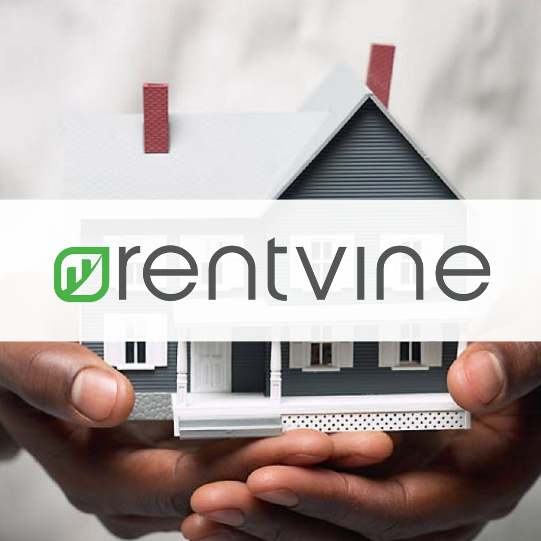Property in a pair of hands, with the Rentvine logo overlaid, following their $74M raise