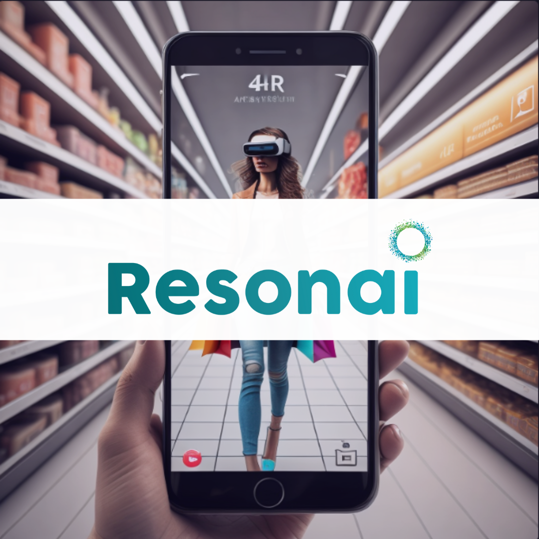 AR tech in the retail experience, with the Resonai logo overlaid