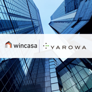 Real estate with the Wincasa and Yarowa's logos overaid