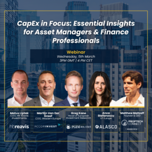 PropTech Connect webinar: CapEx in Focus: Essential Insights for Asset Managers & Finance Professionals