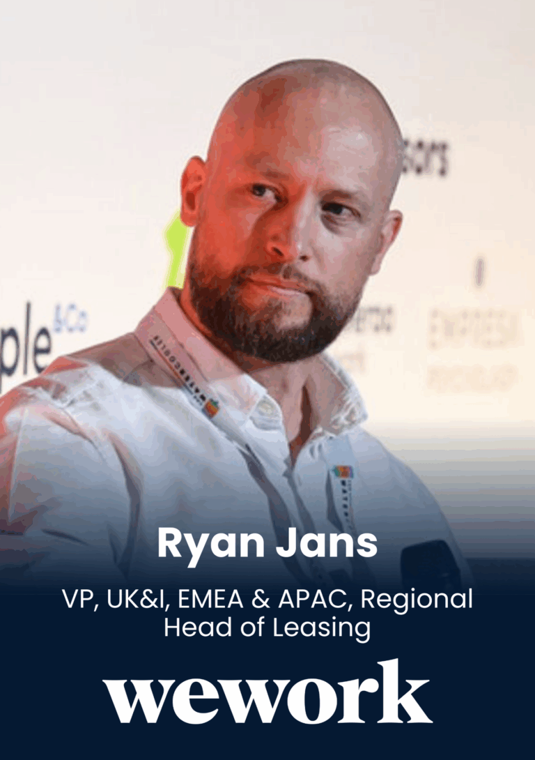 Ryan Jans, VP, UK&I, EMEA & APAC, Regional Head of Leasing, WeWork
