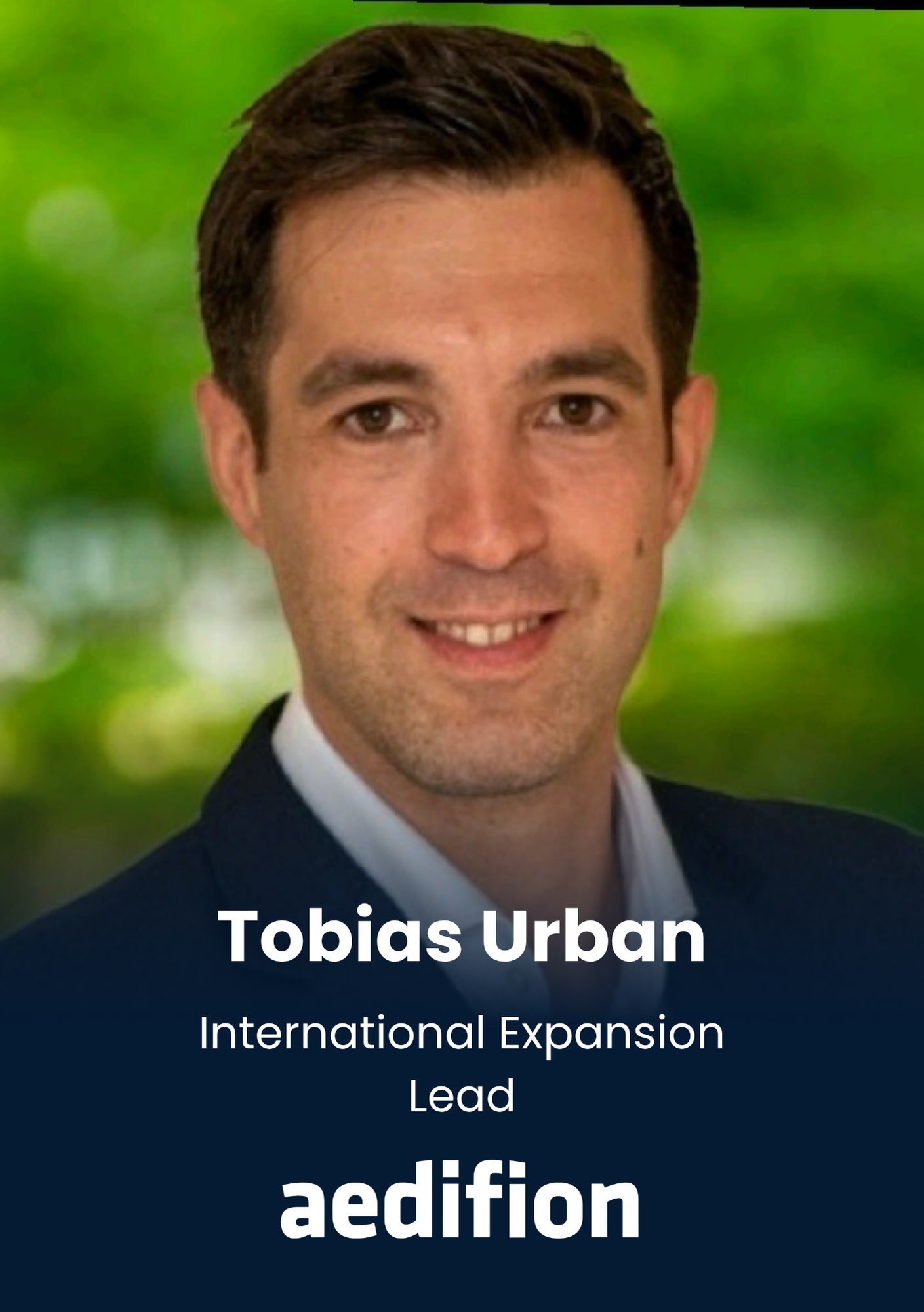 Tobias Urban, International Expansion Lead, Aedifion