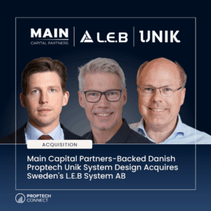 Main Capital Partners-Backed Danish Proptech Unik System Design Acquires Sweden's L.E.B System AB