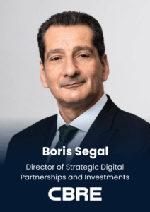 Boris Segal, Director, Director of Strategic Digital Partnerships and Investments, CBRE is speaking at Middle East's largest real estate tech event.