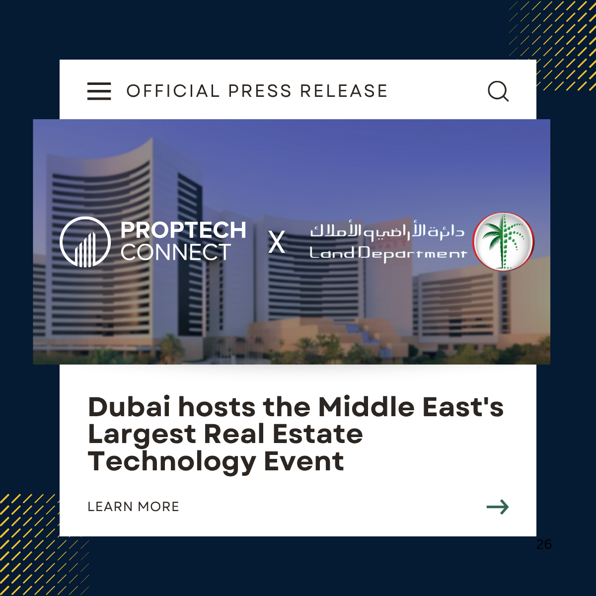Official Press Release: Dubai hosts PropTech Connect Middle East 2026