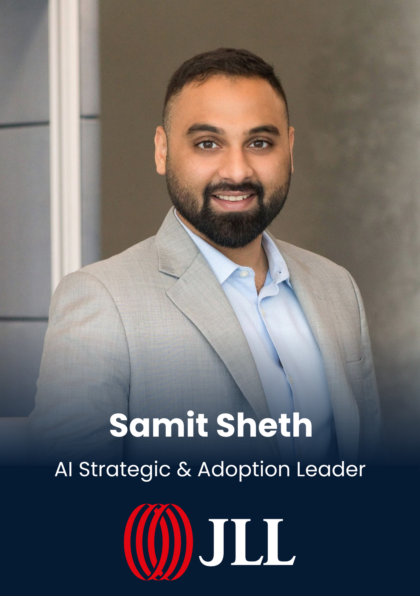 Samit Sheth, AI Strategic & Adoption Leader, JLL is speaking at Middle East's largest real estate tech event.