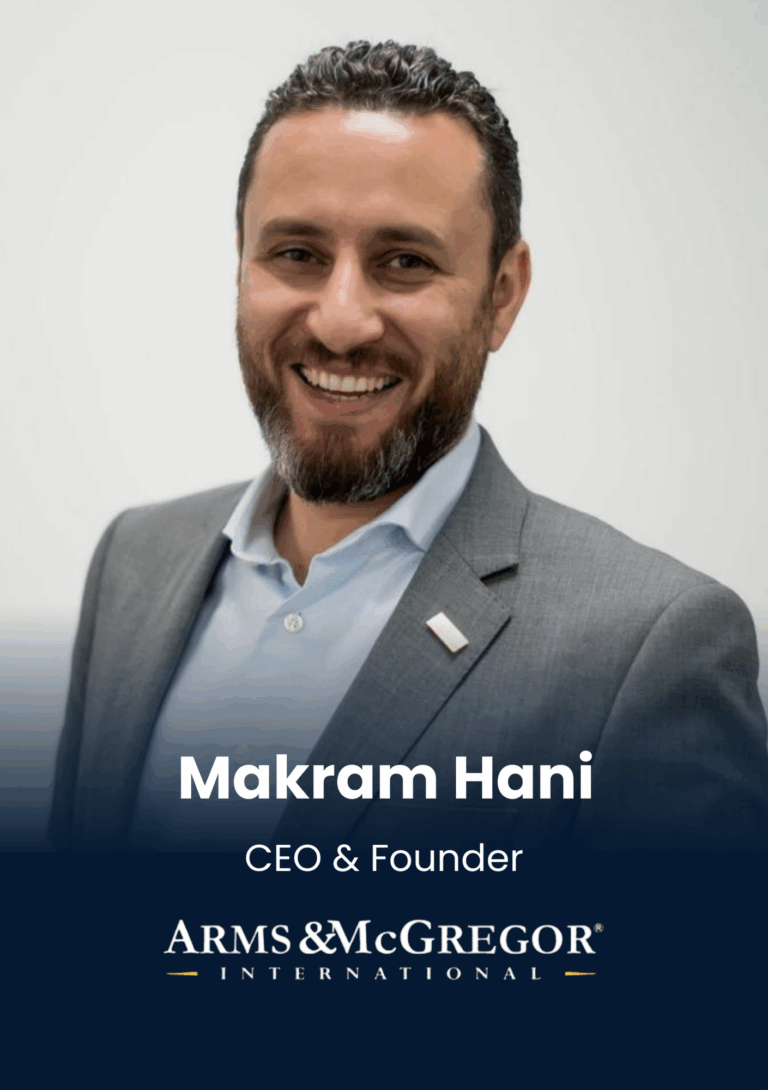Makram Hani, CEO & Founder, Arms & McGregor International is speaking at Middle East's largest real estate tech event.