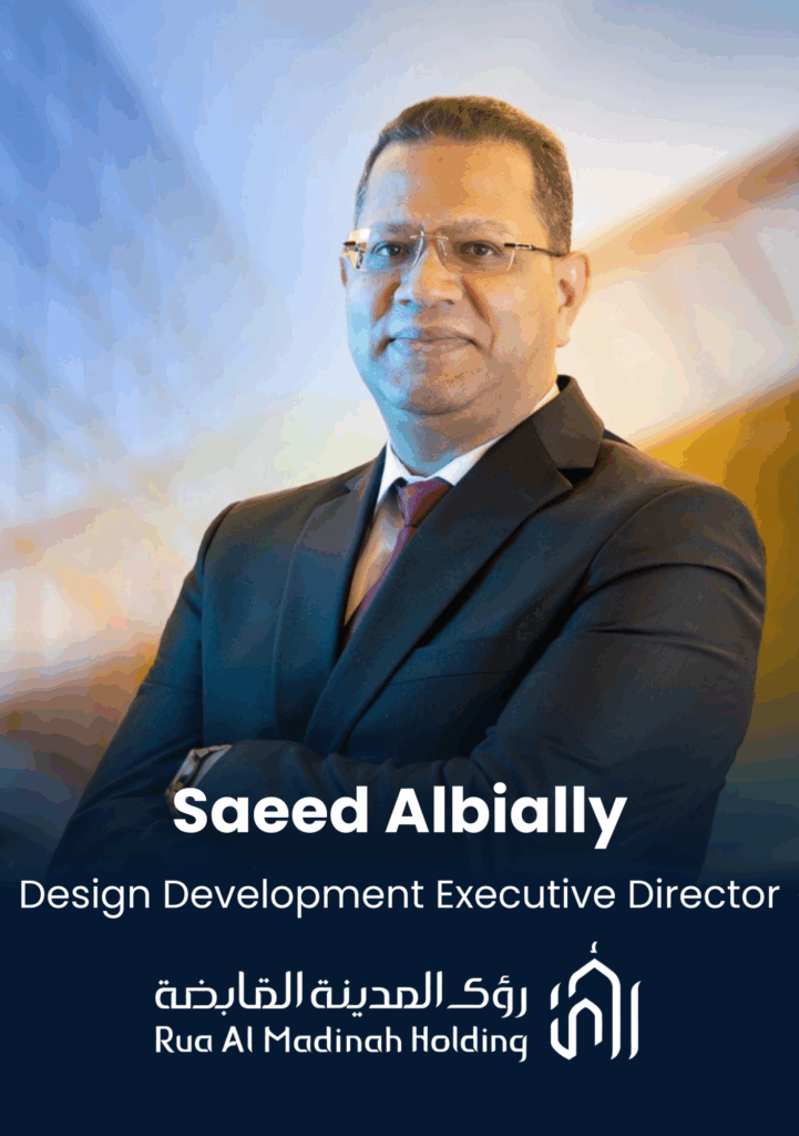 Saeed Albially, Design Development Executive Director, Rua Al Madinah is speaking at Middle East's largest real estate tech event.