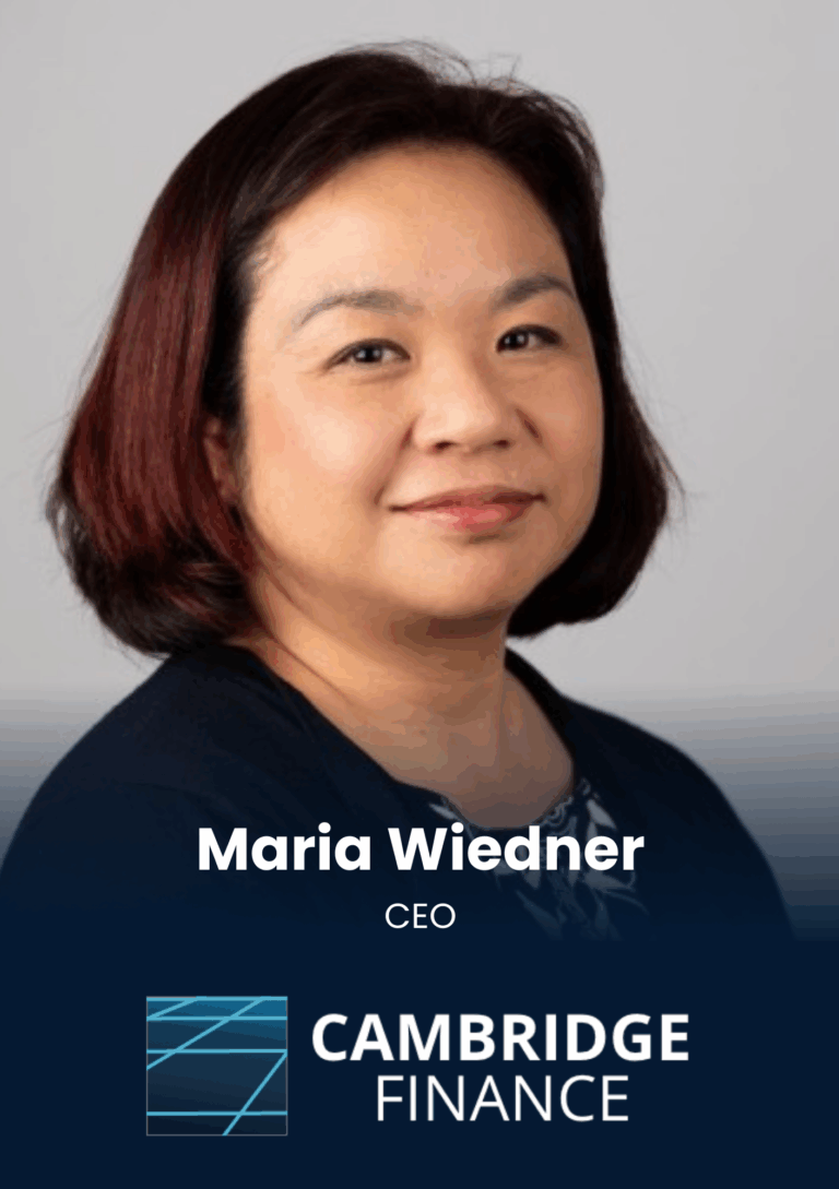 Maria Wiedner, CEO, Cambridge FinanceMaria Wiedner, CEO, Cambridge Finance