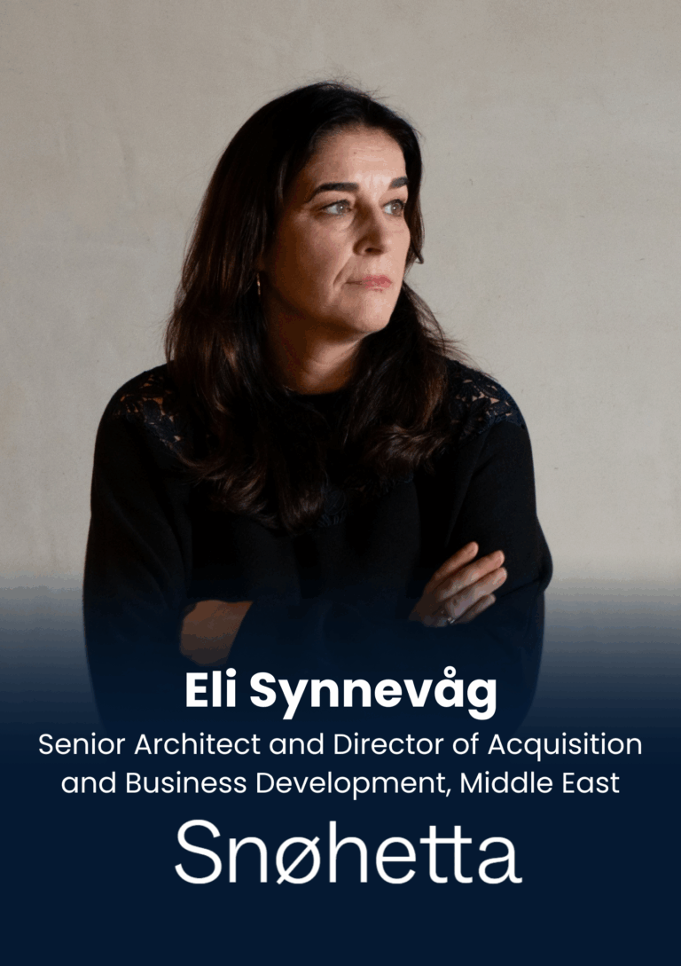 Eli Synnevåg, Senior Architect and Director of Acquisition and Business Development, Middle East, Snøhetta AS is speaking at Middle East's largest real estate tech event.