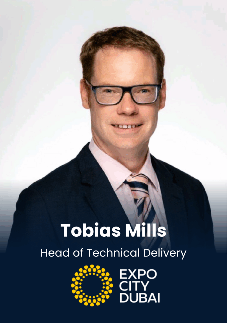 Tobias Mills, Head of Technical Delivery, Expo City is speaking at Middle East's largest real estate tech event.