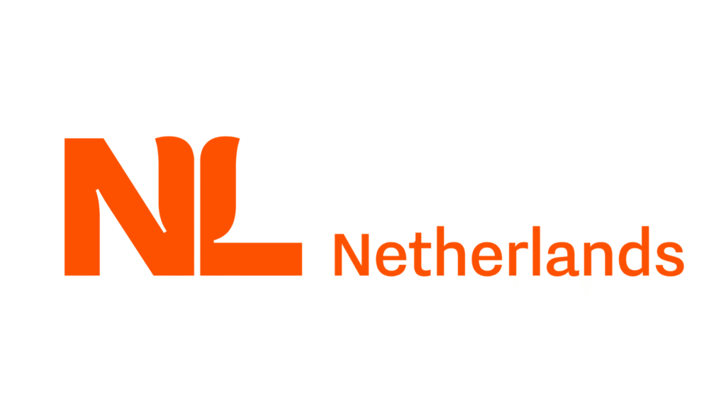 Orange NL logo: large NL initials with the word Netherlands on a white background