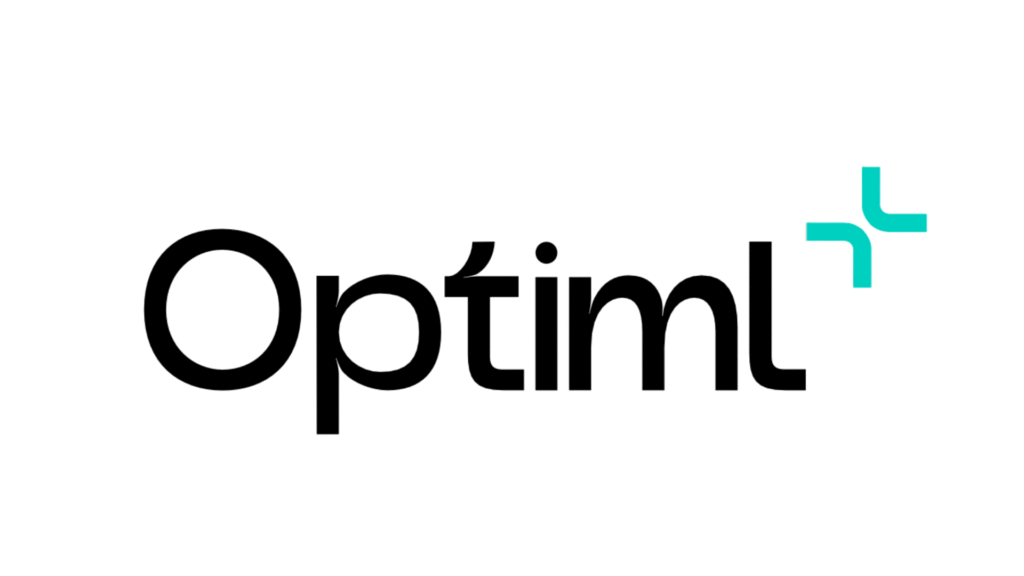 Logo showing the word 'Optimi' in black with a teal, plus-shaped symbol to the right.