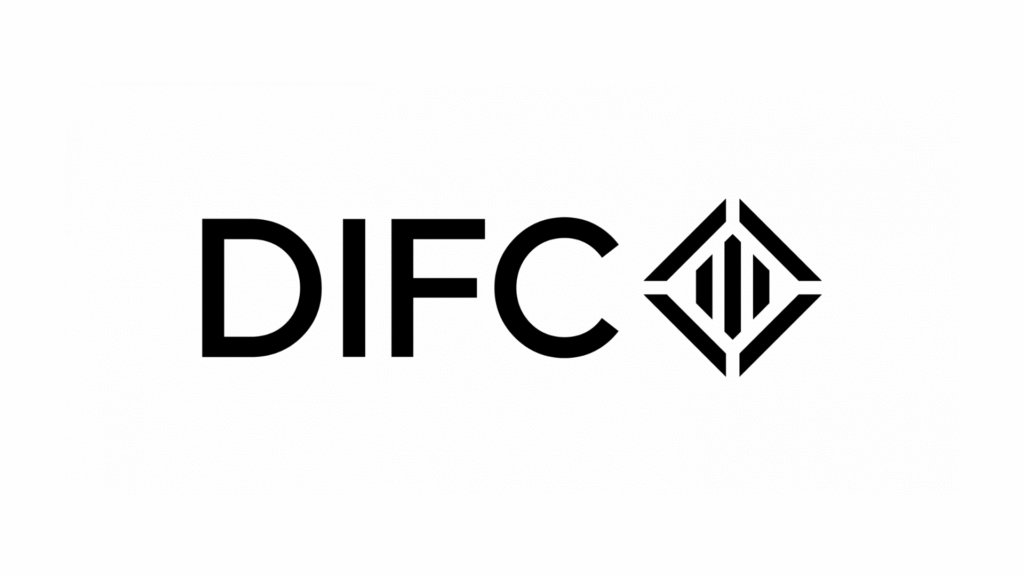 DIFC logo: the letters 'DIFC' with a geometric diamond emblem to the right.