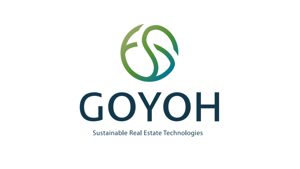 GOYOH logo with a circular green-to-teal swirl mark above the word GOYOH, and the subtitle 'Sustainable Real Estate Technologies' below.