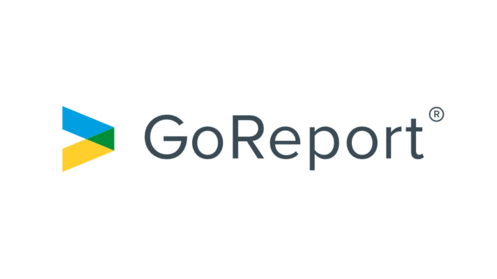 GoReport logo, sponsor at PropTech Connect