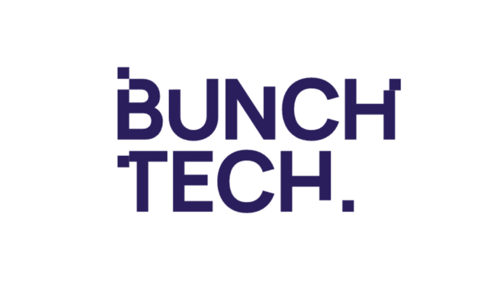 BUNCH TECH logo in dark blue lettering on a white background