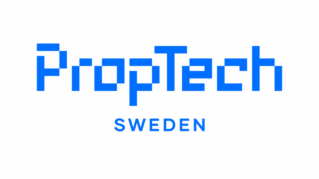 Blue geometric wordmark logo with the word 'SWEDEN' visible beneath a stylized brand name.
