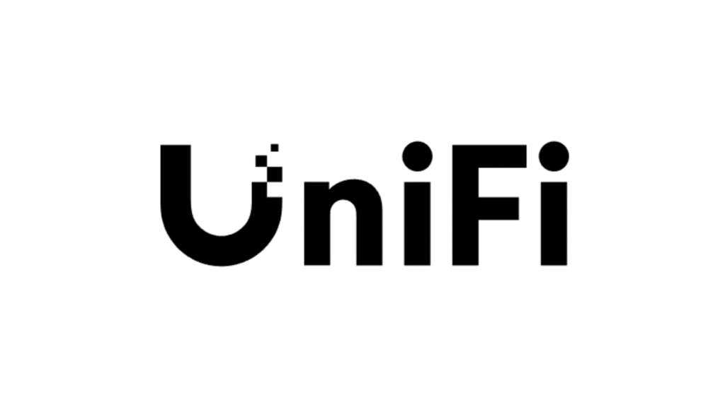 UniFi wordmark in bold black on a white background (brand logo)