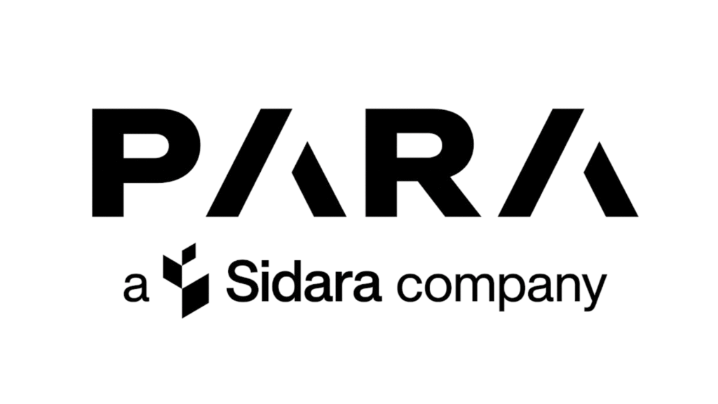 Logo with large bold letters 'P/R/A' and the line below reading 'a Sidara company'
