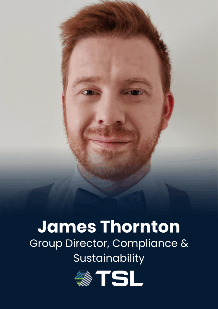 James Thornton, Group Director, Compliance & Sustainability, TSL, EU26 Speaker Card, speaker profile at PropTech Connect Europe 2026.