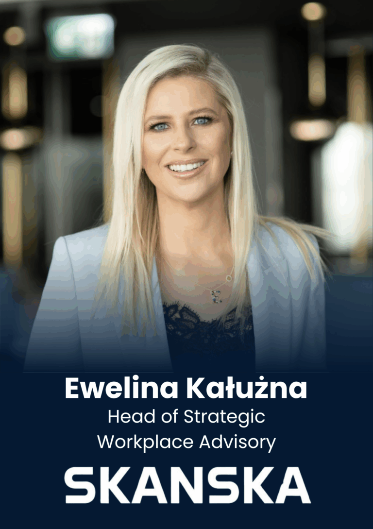 Ewelina Kałużna, Head of Strategic Workplace Advisory, Skanska, speaker profile at PropTech Connect Europe 2026.