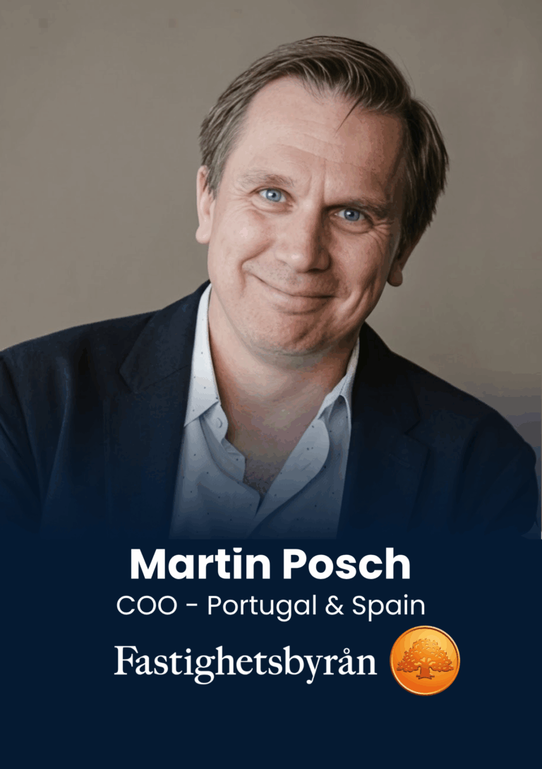 Martin Posch, COO - Portugal & Spain, Fastighetsbyrån, speaker profile at PropTech Connect.