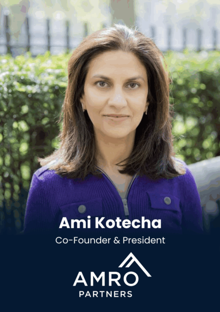 Ami Kotecha, co-founder and president, amro partners
