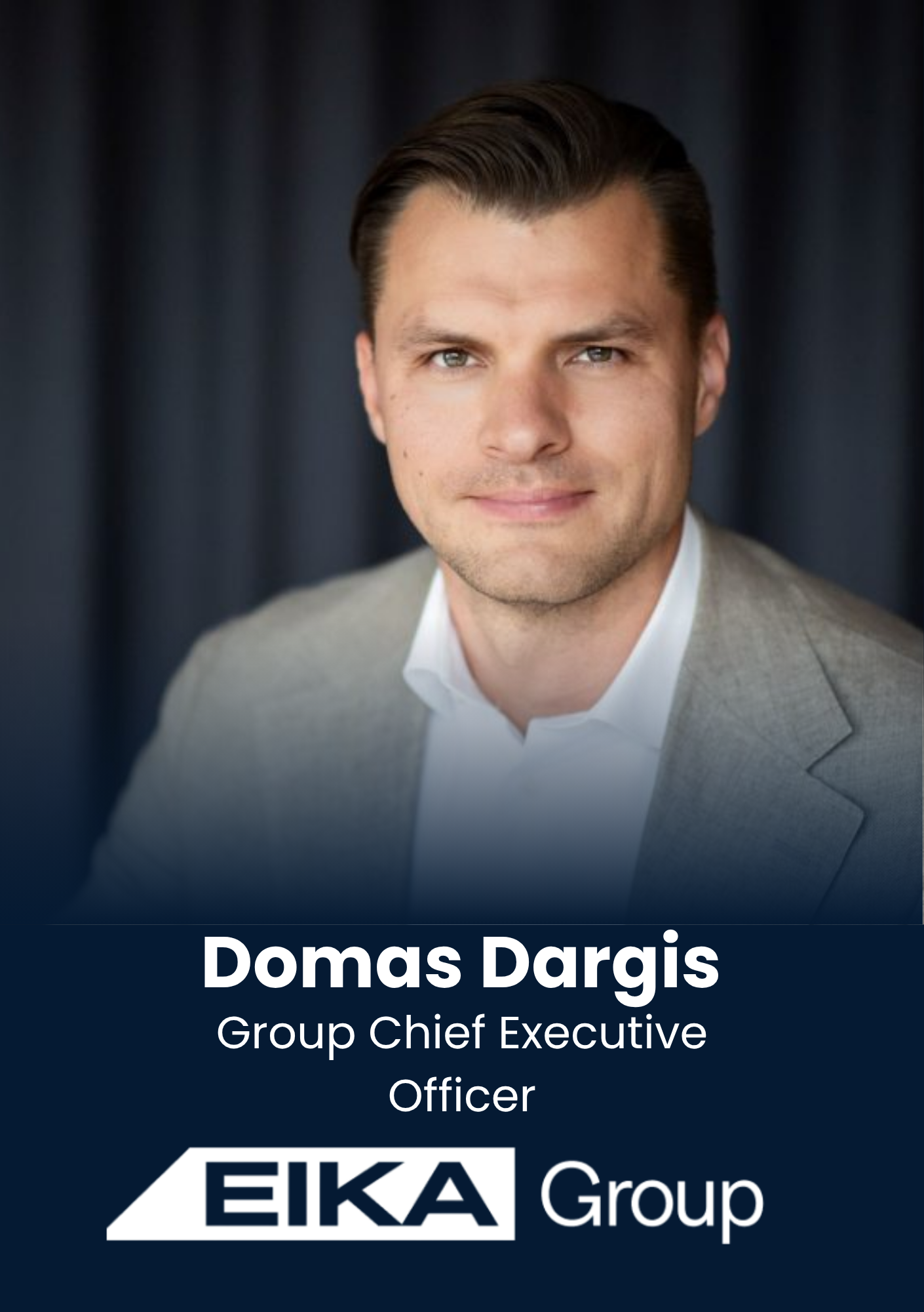Domas Dargis, Group Chief Executive Officer, EIKA grupė, EU26 Speaker Card