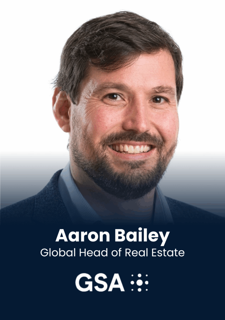 Portrait of Aaron Bailey, Global Head of Real Estate at GSA, smiling.