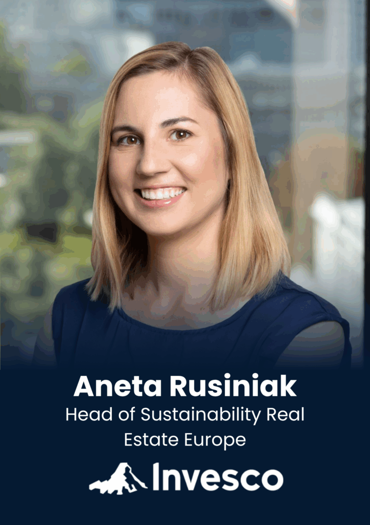 Portrait of Aneta Rusiniak, Head of Sustainability—Real Estate Europe at Invesco.