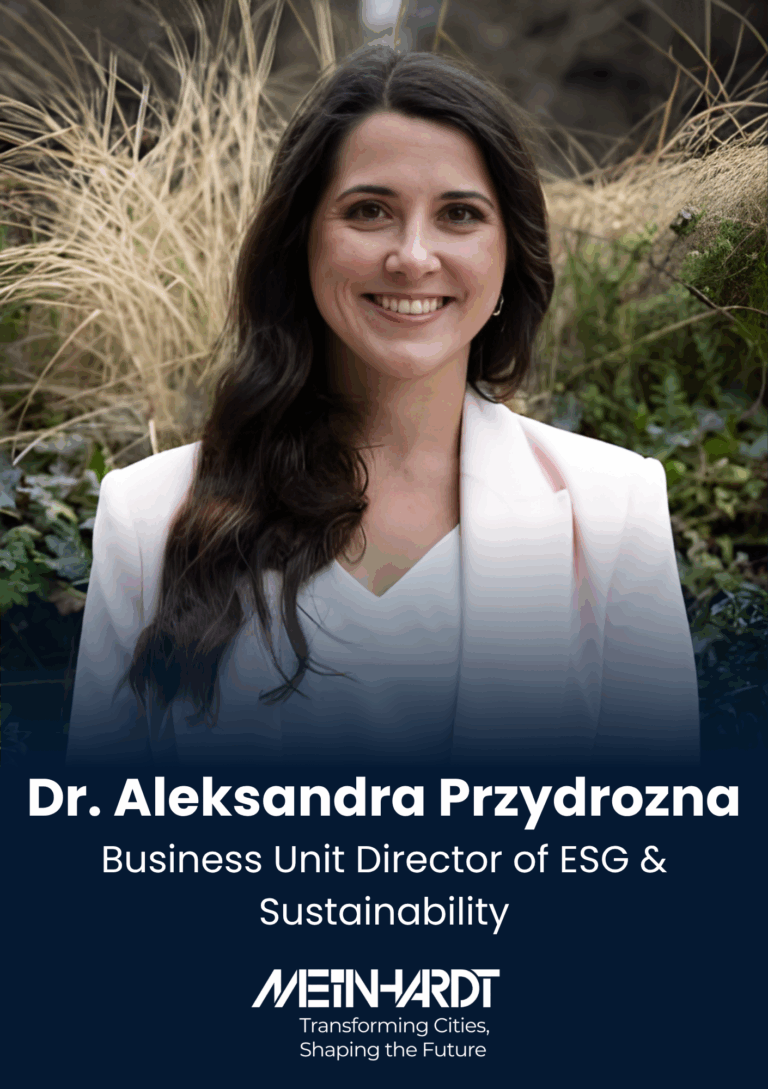 Dr. Aleksandra Przydrozna, Business Unit Director of ESG & Sustainability, Meinhardt UK & Ireland, speaker profile at PropTech Connect