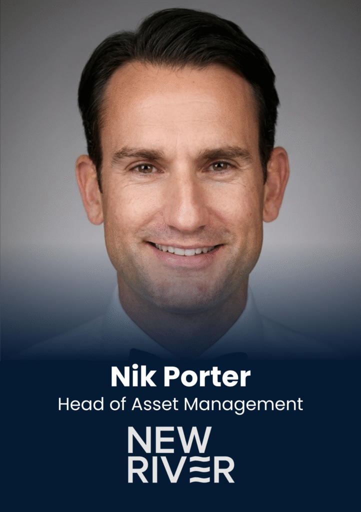 Portrait of Nik Porter, Head of Asset Management at New River (professional headshot).