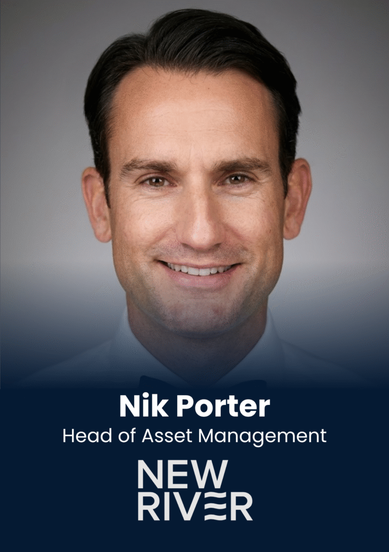 Portrait of Nik Porter, Head of Asset Management at New River (professional headshot).