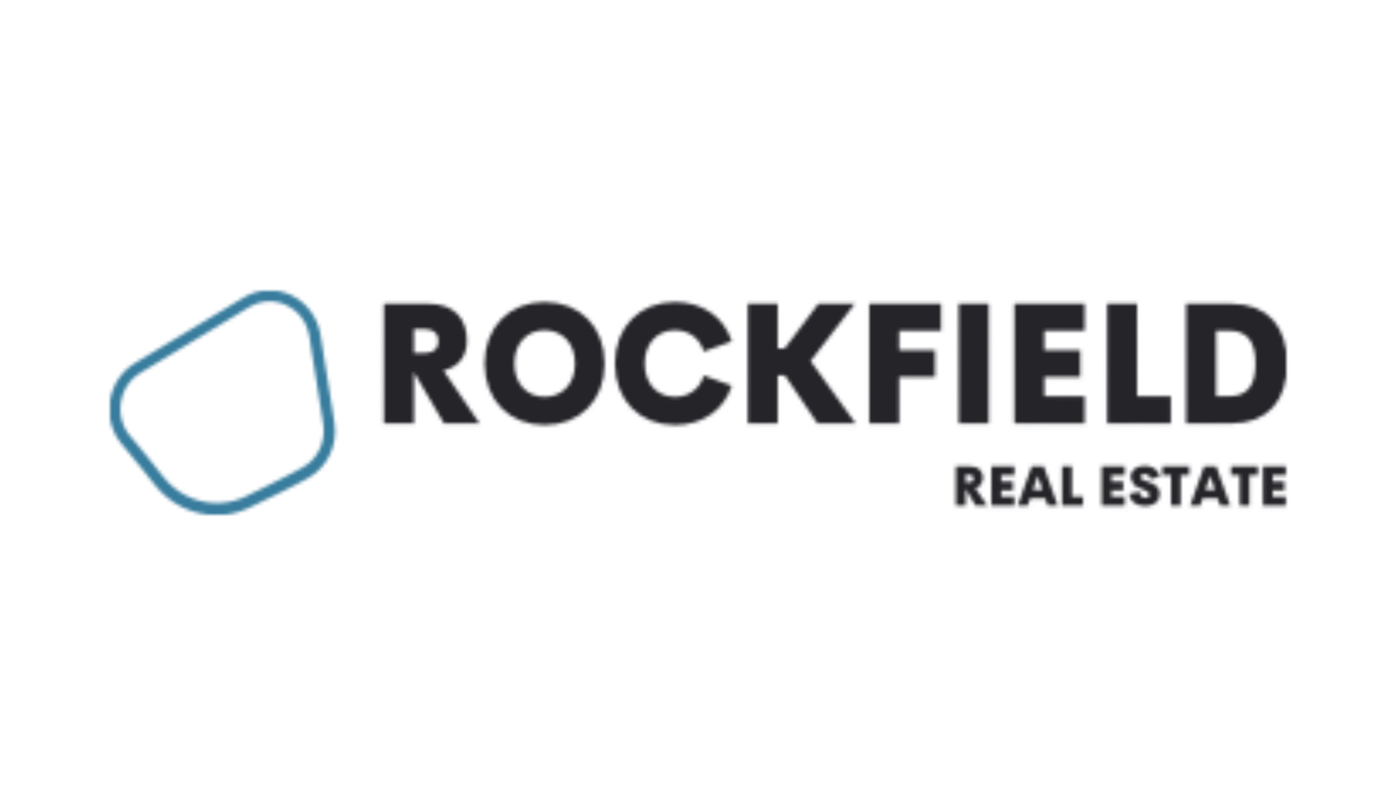 Rockfield Real Estate logo: a blue rounded-square icon to the left and bold 'ROCKFIELD REAL ESTATE' text to the right.