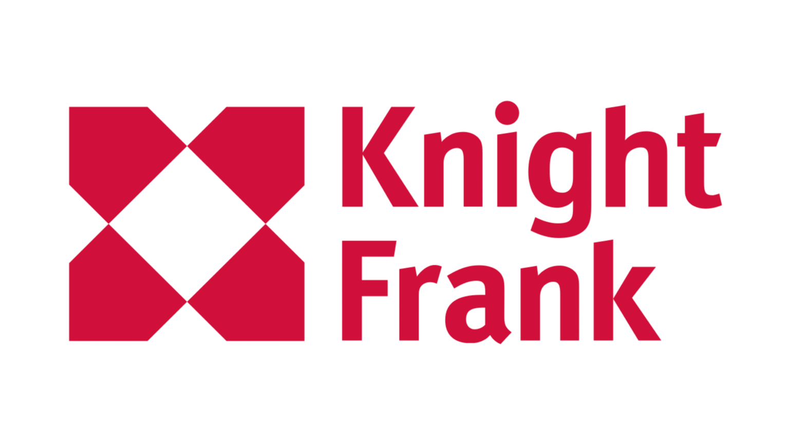 Knight Frank logo: red geometric diamond motif on the left with the red 'Knight Frank' wordmark on white background
