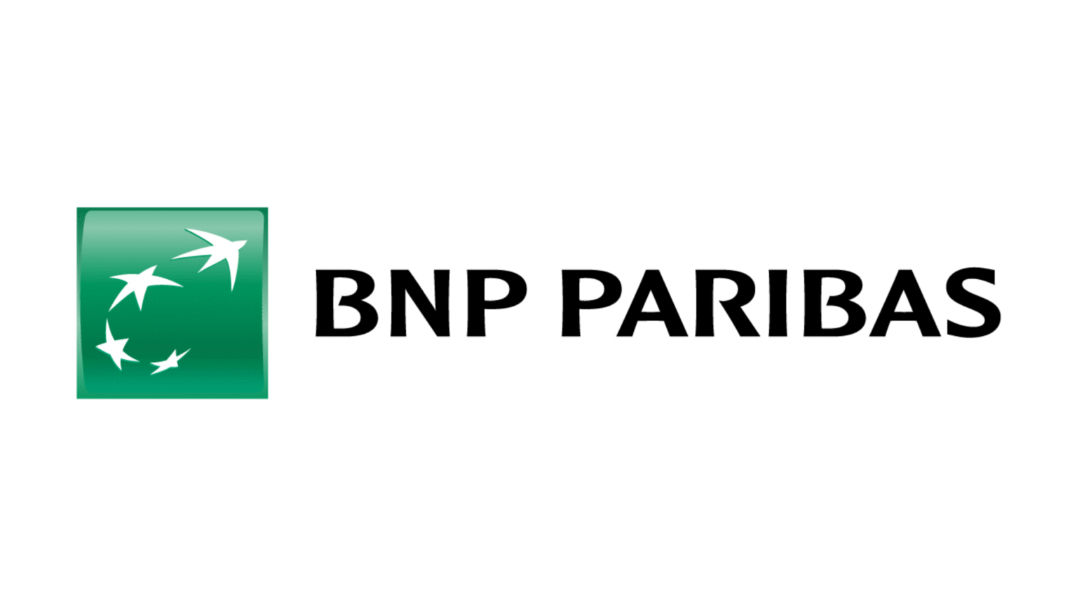 BNP Paribas logo: green square with white stars next to the 'BNP PARIBAS' wordmark