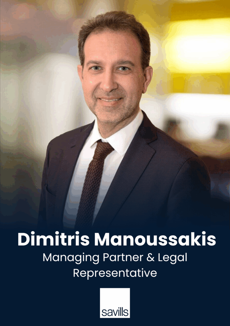 Dimitris Manoussakis, Managing Partner & Legal Representative, Savills Greece