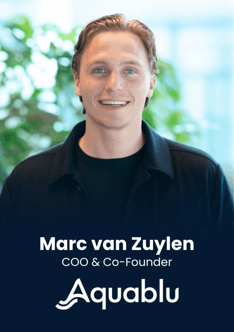 Marc van Zuylen, COO & Co-Founder, Aquablu