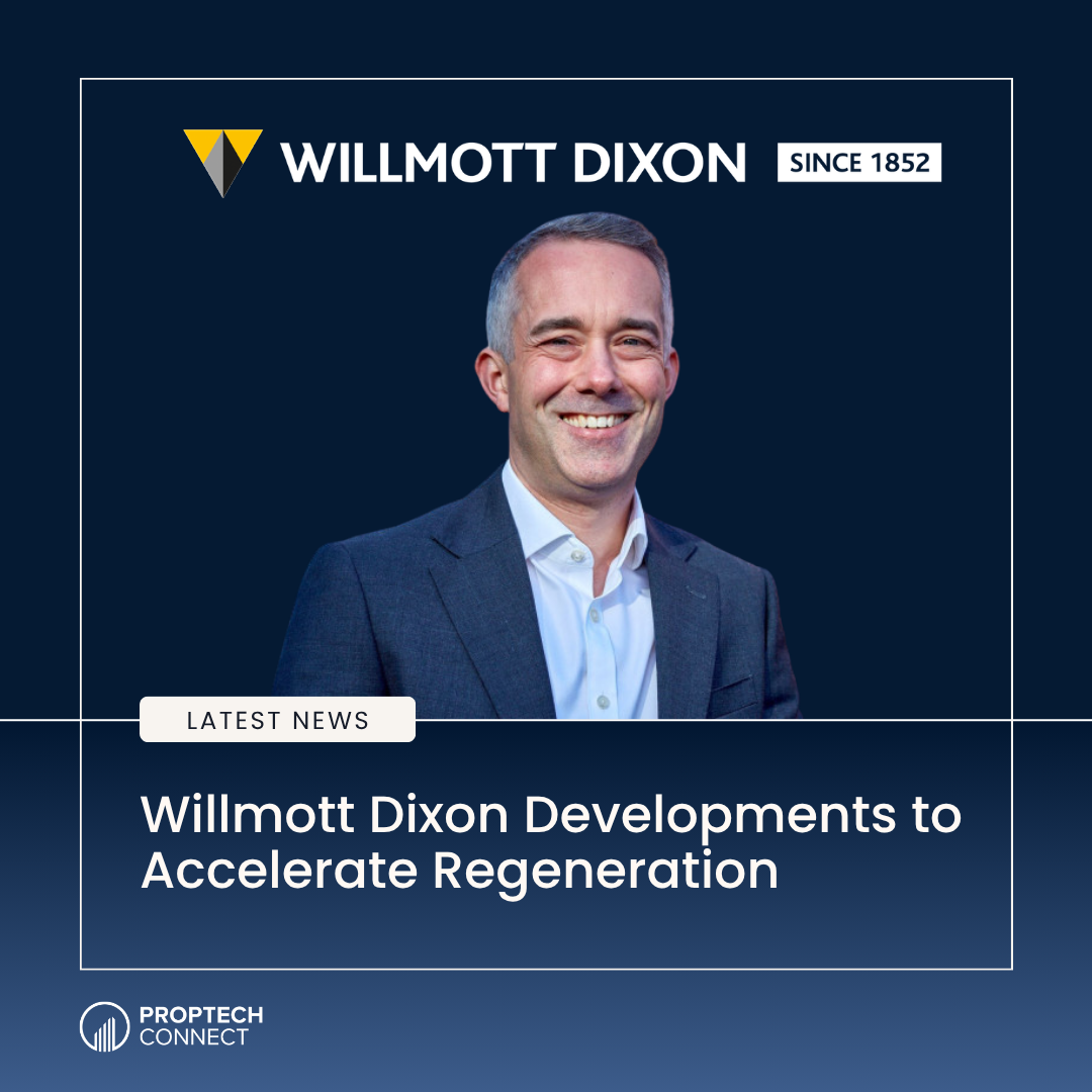 Willmott Dixon header with a smiling man in a suit and the headline 'Willmott Dixon Developments to Accelerate Regeneration' (Latest News).