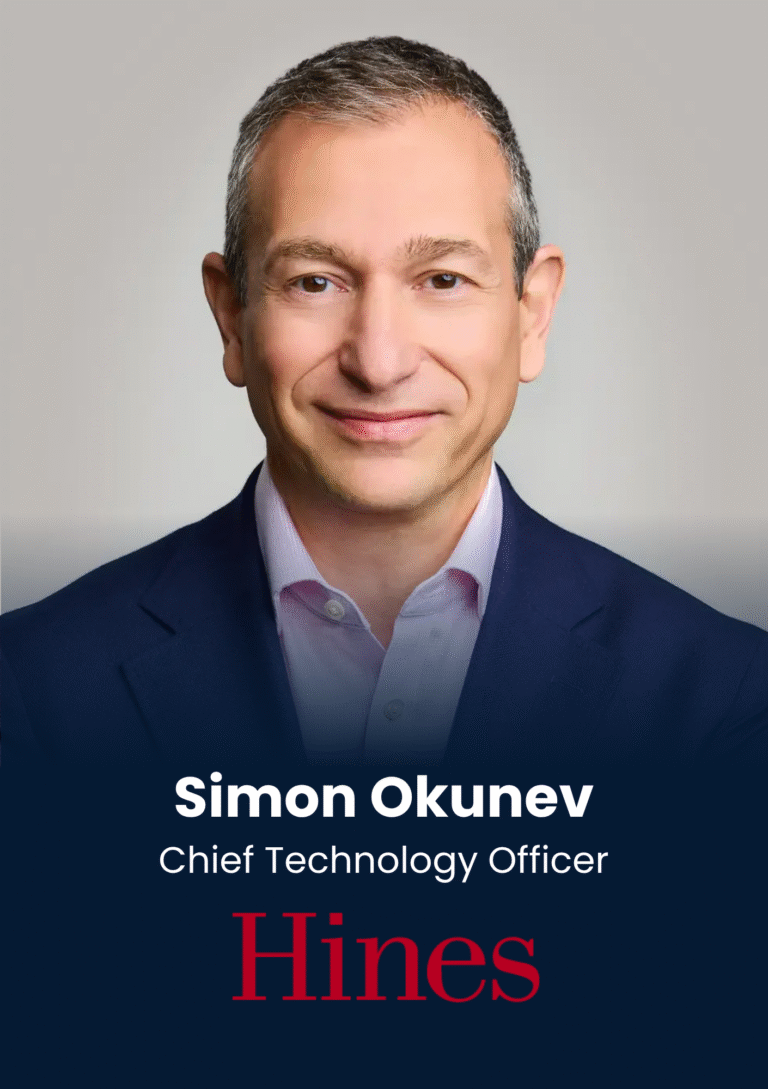 Headshot of Simon Okuney, Chief Technology Officer, in a professional portrait.