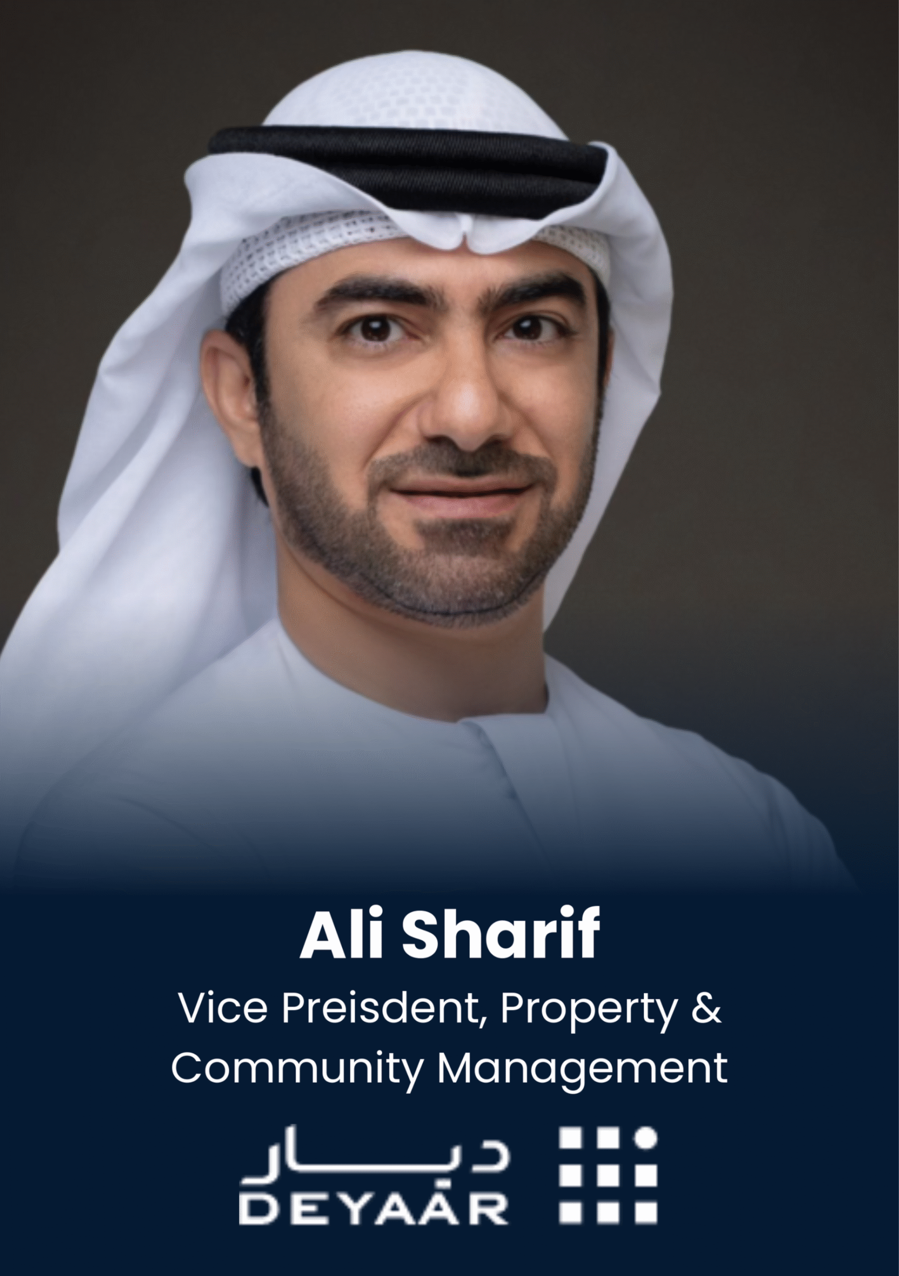 Ali Sharif, Vice Preisdent, Property & Community Management, Deyaar
