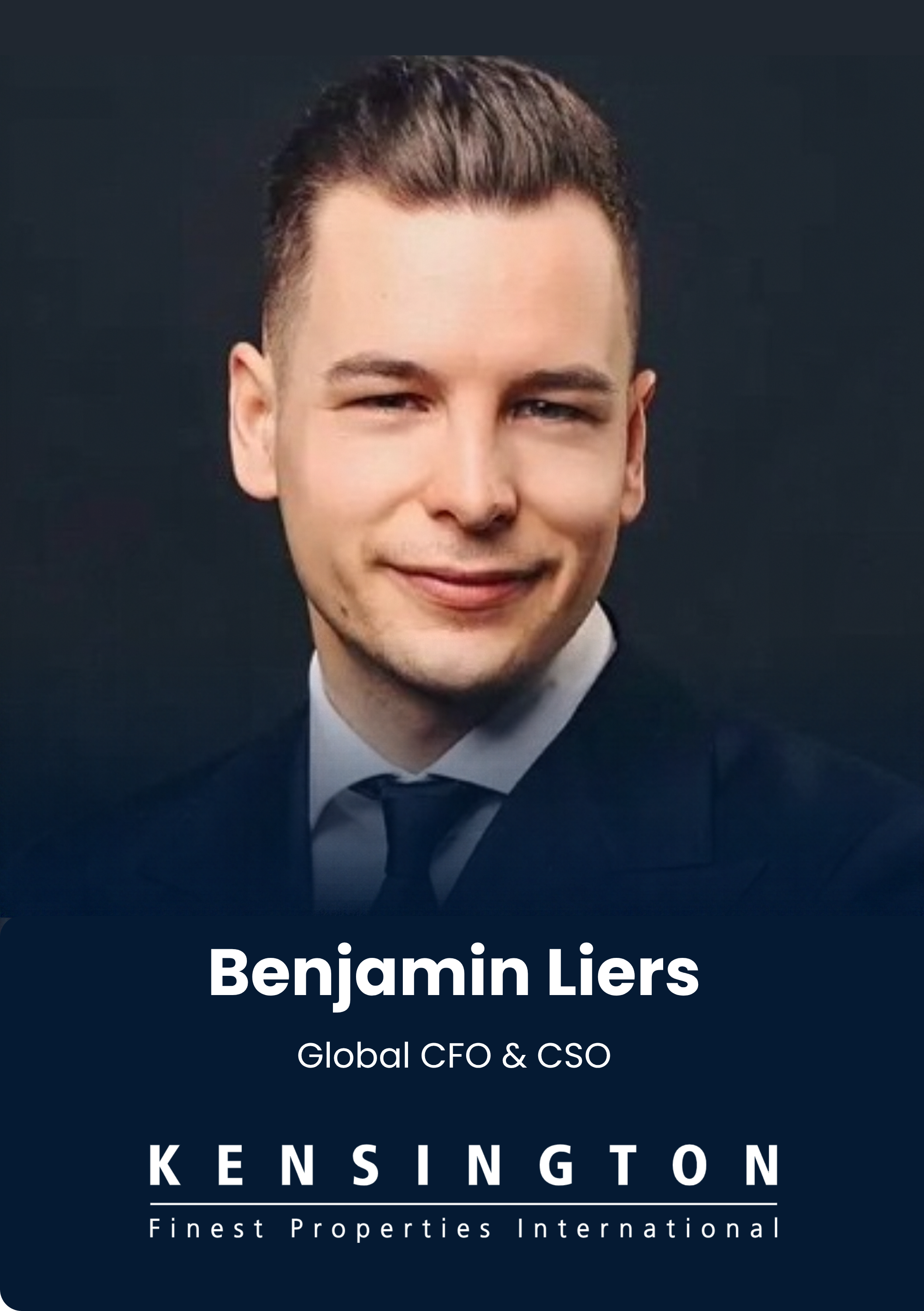 Benjamin Liers, Global CFO & COO, Kensington, speaker profile at PropTech Connect